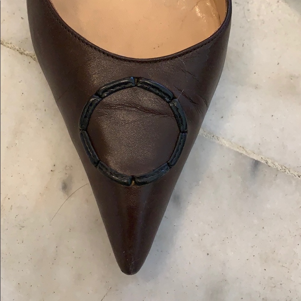 Manolo Blahnik Brown Leather Heels - Picture 2 of 8